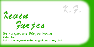 kevin furjes business card
